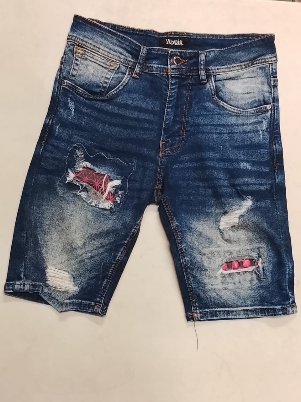 HIPPIE - HR Brand - Bermuda Denim Ripped / Destroyed 