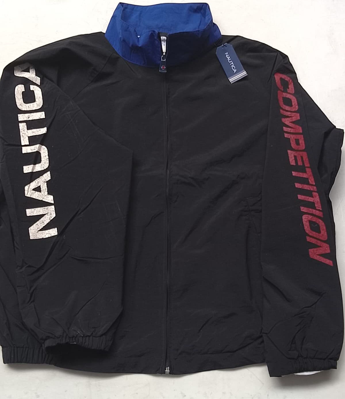 ¡NAUTICA ORIGINAL - WINDBREAKER BLACK / AZUL - NAUTICA COMPETITION - TALLA M - NUEVO CON ETIQUETA