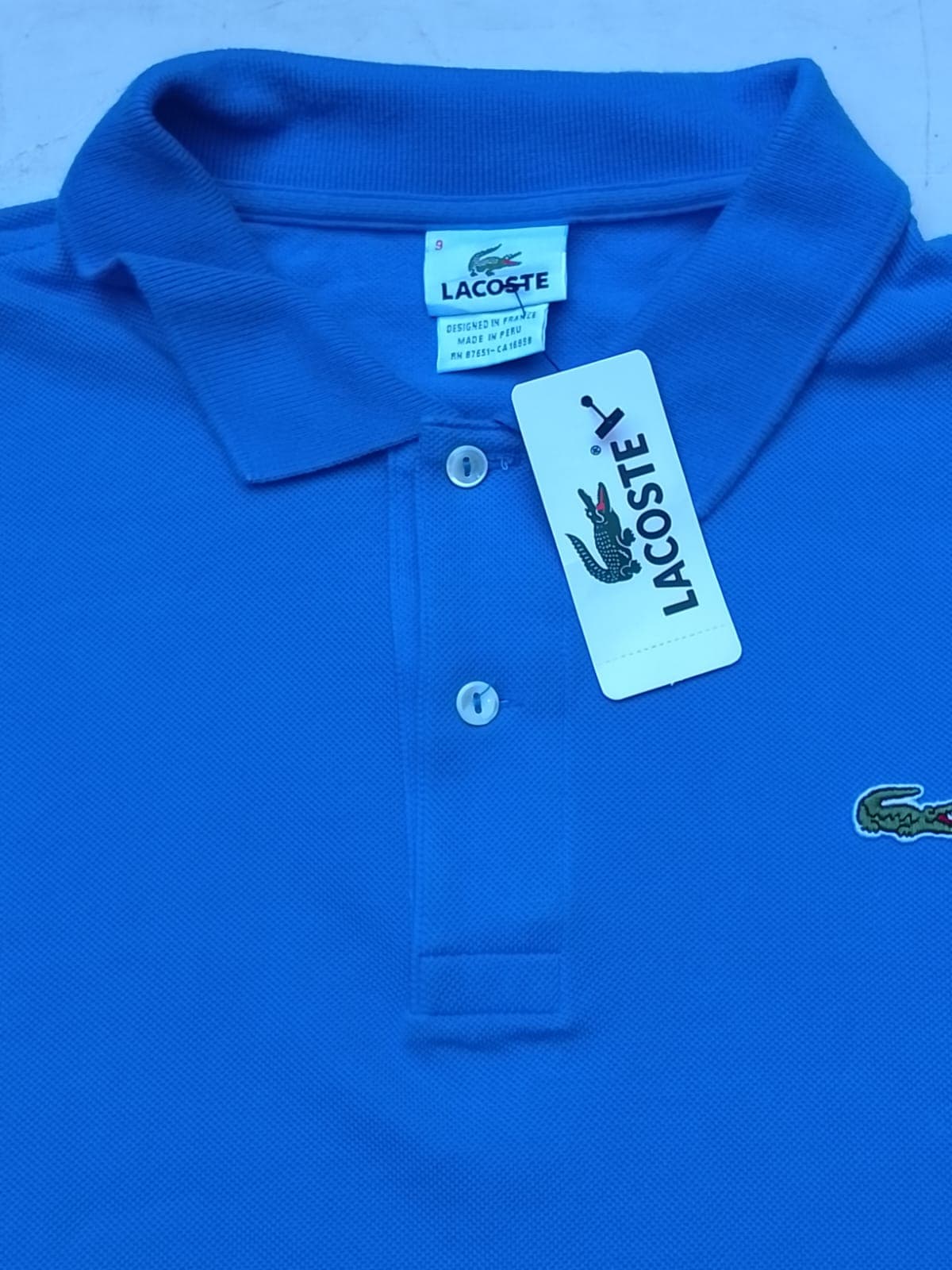 LACOSTE ORIGINAL - POLO AZUL REY / ROYAL BLUE - NUEVO CON ETIQUETA