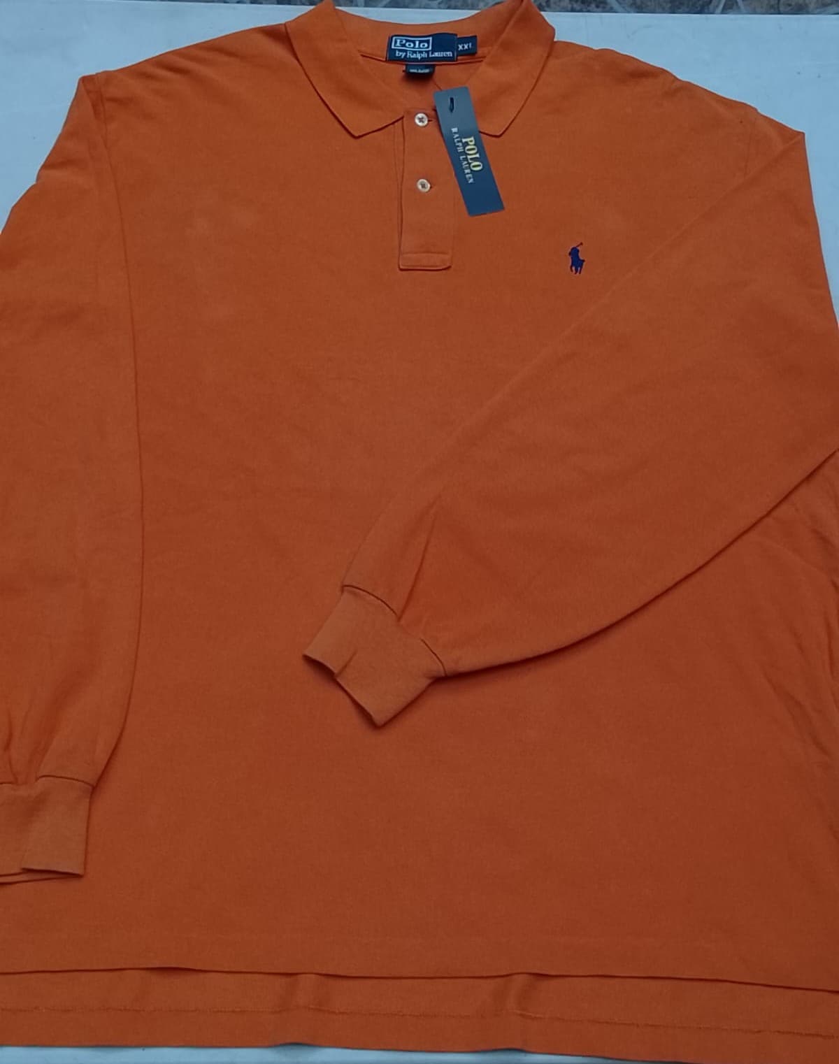 POLO by RALPH LAUREN ORIGINAL - Long Sleeve Polo - Burnt Orange - Pony Azul Bordado -  NUEVO — vista alternativa