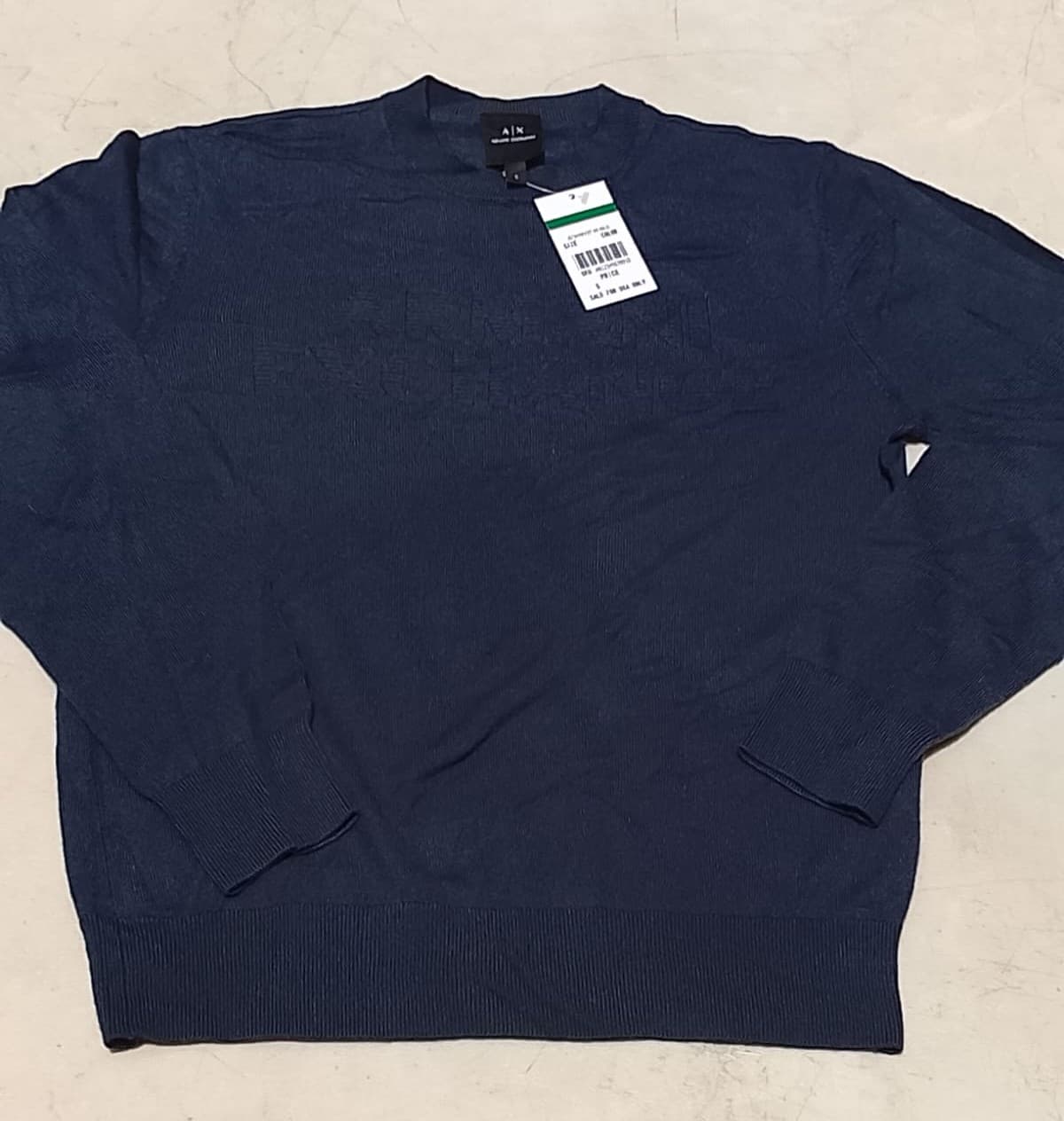 ARMANI EXCHANGE ORIGINAL - SWEATER TEJIDO EMBOSSED LOGO - NUEVO CON ETIQUETA