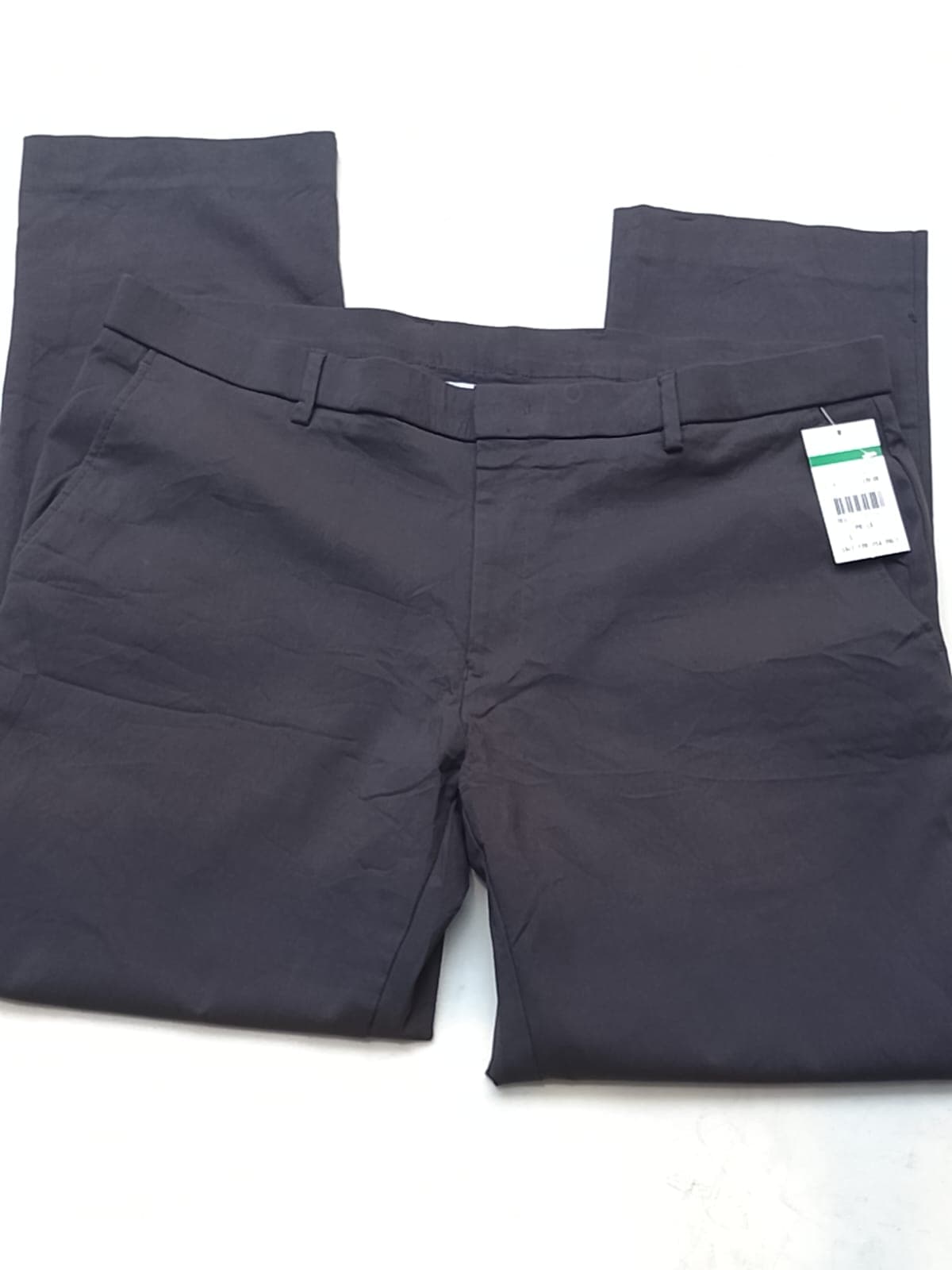 TOMMY HILFIGER ORIGINAL - PANTALÓN VESTIR / OFICINA - STRETCH - TALLA 38W x 30L - GRIS OXFORD - NUEVO CON ETIQUETA